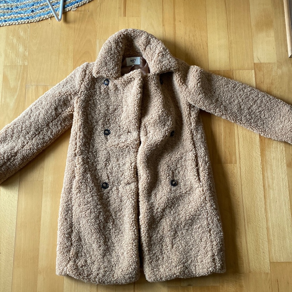 MKT camel Teddy Trench- size 36